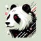 Background illustration painting panda vector Kung Fu ai generator