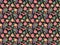 Background with illustration of seamless pattern with stylized fruits theme. Illustration.