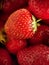 Background image of ripe red strawberries close-up