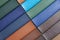 Background image - samples of leather of various colors