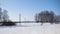 Background image of the snowy landscape