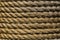 Background of interlacing ropes of white color