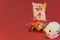 Background for japanese New Year`s Cards with cute animal figuri