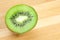 Background kiwi slice closeup