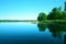 Background of lake in sweden autumn colors