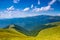 Background landscape with Ukrainian Carpathian Mountains in the Pylypets