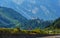 Background landscape view of Ancient castle hohenwerfen among the mountains