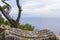 Background landscape view of the Straits of Gibraltar and the coast of Africa from the Rock of Gibraltar