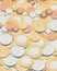 Background made of Brazilian coins