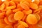 Background made from dried apricots