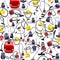 Background made of many vacuum cleaners