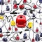 Background made of many vacuum cleaners