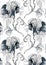 Background made of water colored flowers, seamless pattern