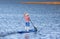 Background of Man on Standup Paddle Board