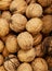 Background of many close walnuts