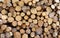 Background of many logs of woods