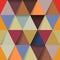 Background of many small triangles of different colors polygonal