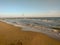 background with a marine panorama, details of the Jesolo beach in the Venetian metropolis.