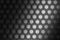 Background with metallic structured repeating hexagons