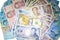 Background money rich Banknotes and coin