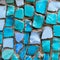 Background from Mosaics of blue color from tiles of different shapes
