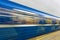 Background of motion blur of speed train in the subway. Underground vehicle dynamic motion.