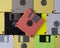 Background from multi-colored diskettes. Colored floppy disks