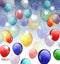 Background with multicolored balloons for you design