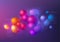 Background with multicolored decorative 3D balls.