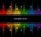 Background with multicolored equalizer