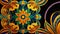 Background mystic design art geometric pattern cosmos colors