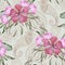 Background with national Indian floral ornament. Seamless pattern.