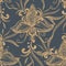 Background with national Indian floral ornament. Seamless pattern.
