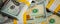 Background of new US dollars banknotes bills