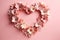 background nubes wedding flower heart pink love card day valentine rose. Generative AI.