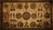 Background with old ancient roman signs created with Generative AI. Antique texture.