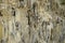 Background of old layered stone cliff  natural