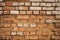 Background with old rough antique brick wall terracotta brick wi