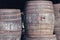 Background from old wine barrels