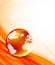 Background with orange globes