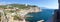 Background panoramic view of the rock sail, Gaspra, Yalta