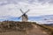 Background panoramic view of the windmill Don Quixote in Consuegra