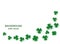 Background in paper style with clover leaves. Layered design. Place for text. Vector