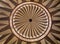Background of parquet various wood pattern with circles radiating from the center. Backgrounds