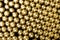 Background pattern of bevelled brass rods