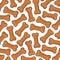 Background pattern with bone shaped dog cookies