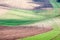 Background/pattern with curves of wavy ploughed textured rural f