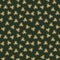 Background pattern with golden contour clover leaves