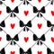 Background pattern of many bows. Seamless vector. Print for textiles