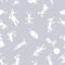 Background pattern with rabbits in